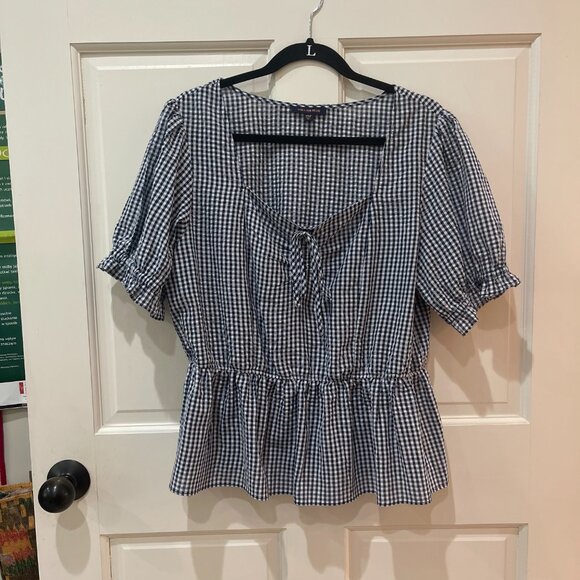 Navy and white cute top size XL by Skies Are Blue - Picture 1 of 6